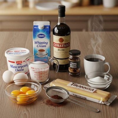 nguyên liệu làm tiramisu 