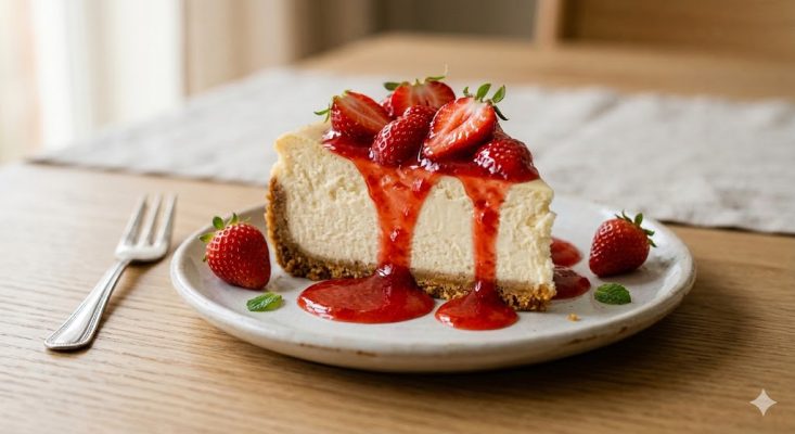 cheesecake dâu ngọt nhẹ đẹp