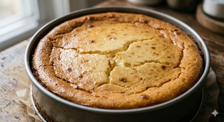 cheesecake bị nứt mặt khi nướng