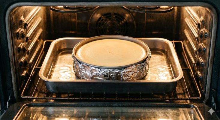 nướng cheesecake cách thủy không nứt