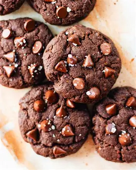 Chocolate cookies with chocolate chips